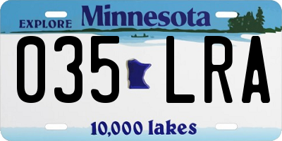 MN license plate 035LRA