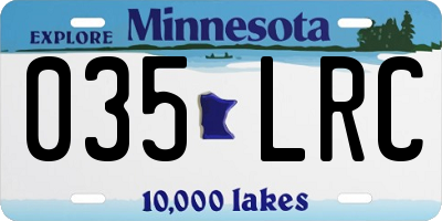 MN license plate 035LRC
