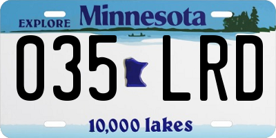MN license plate 035LRD