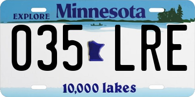 MN license plate 035LRE