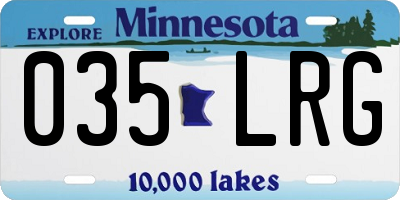 MN license plate 035LRG