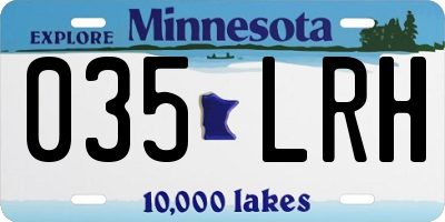 MN license plate 035LRH