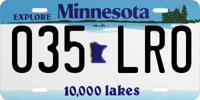 MN license plate 035LRO
