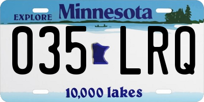 MN license plate 035LRQ