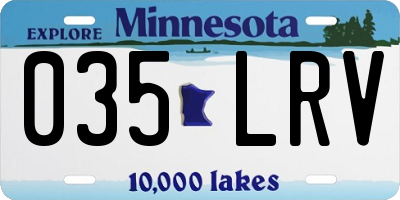 MN license plate 035LRV