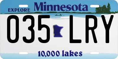MN license plate 035LRY