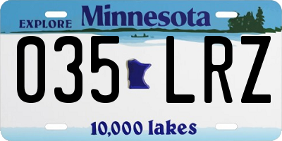 MN license plate 035LRZ