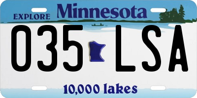 MN license plate 035LSA