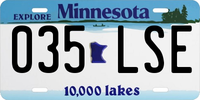 MN license plate 035LSE