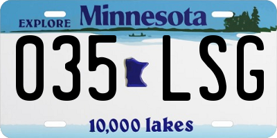 MN license plate 035LSG