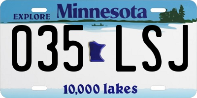 MN license plate 035LSJ