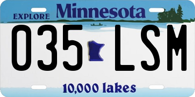 MN license plate 035LSM