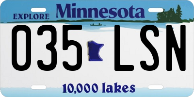 MN license plate 035LSN