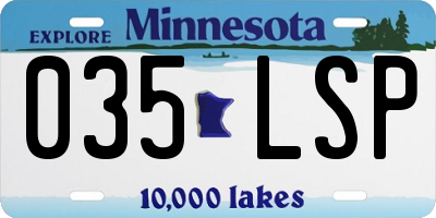 MN license plate 035LSP