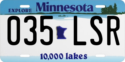 MN license plate 035LSR