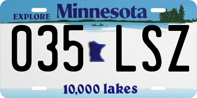 MN license plate 035LSZ