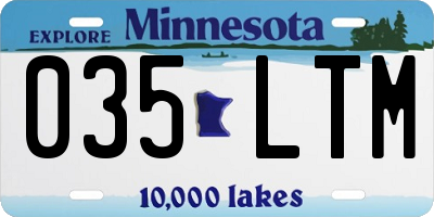 MN license plate 035LTM