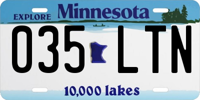 MN license plate 035LTN