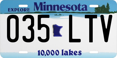 MN license plate 035LTV