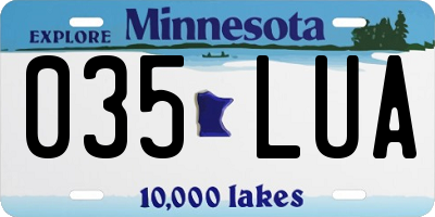 MN license plate 035LUA