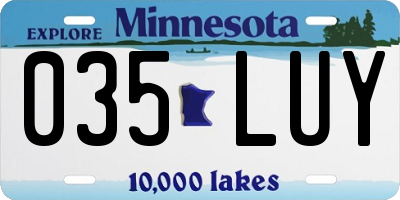 MN license plate 035LUY