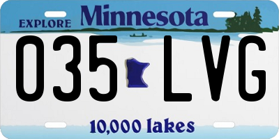MN license plate 035LVG
