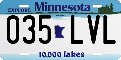 MN license plate 035LVL