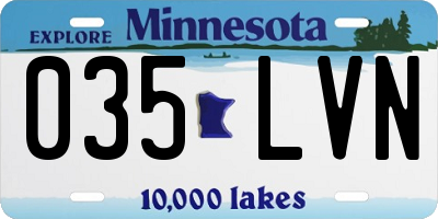 MN license plate 035LVN