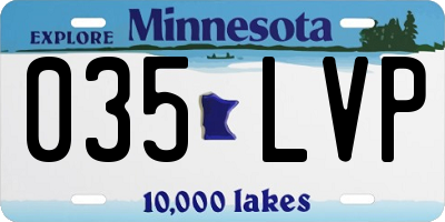 MN license plate 035LVP