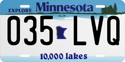 MN license plate 035LVQ