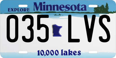 MN license plate 035LVS