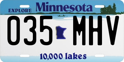 MN license plate 035MHV