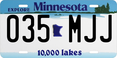 MN license plate 035MJJ