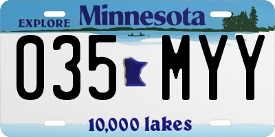 MN license plate 035MYY