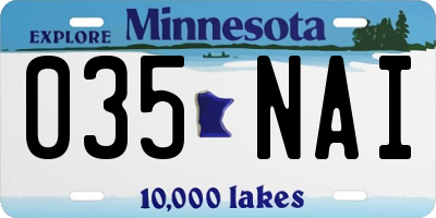 MN license plate 035NAI