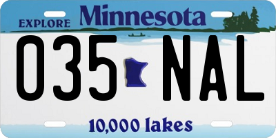 MN license plate 035NAL