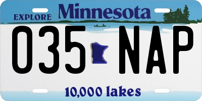 MN license plate 035NAP
