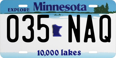 MN license plate 035NAQ