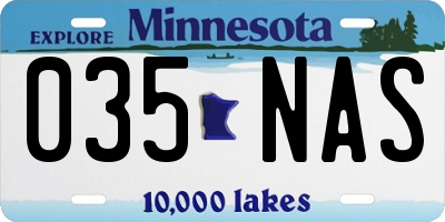 MN license plate 035NAS