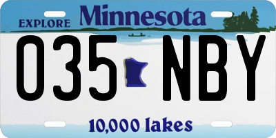 MN license plate 035NBY