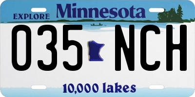 MN license plate 035NCH