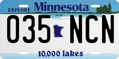 MN license plate 035NCN