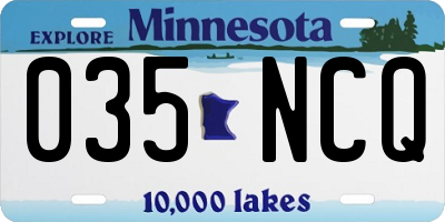 MN license plate 035NCQ