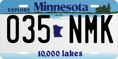 MN license plate 035NMK