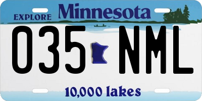 MN license plate 035NML