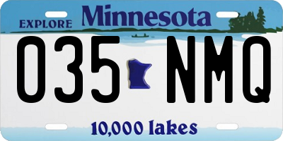 MN license plate 035NMQ