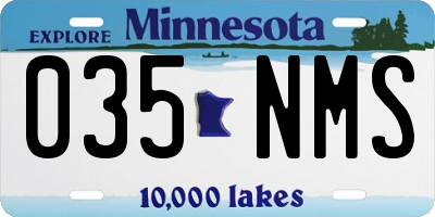 MN license plate 035NMS