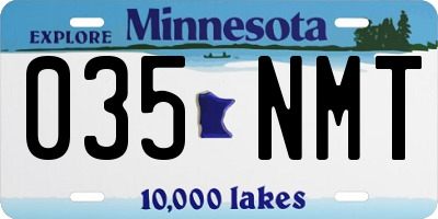 MN license plate 035NMT