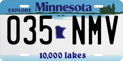 MN license plate 035NMV