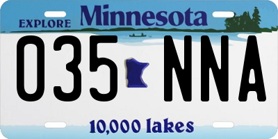 MN license plate 035NNA